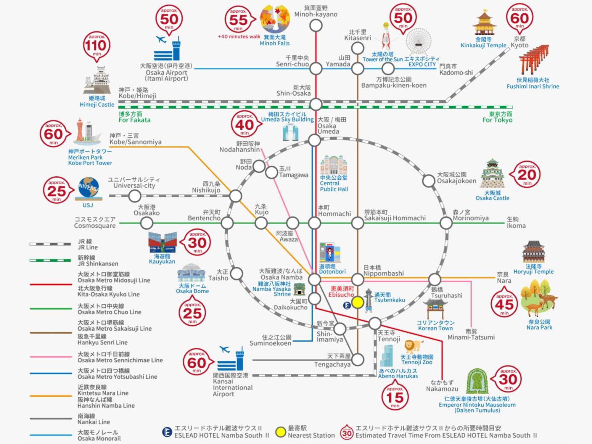 Eslead Hotel Namba South Ⅱ Осака Екстериор снимка